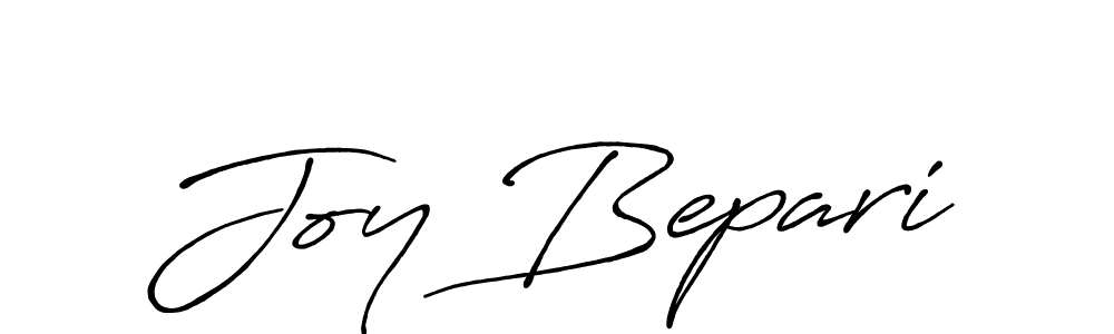 Use a signature maker to create a handwritten signature online. With this signature software, you can design (Antro_Vectra_Bolder) your own signature for name Joy Bepari. Joy Bepari signature style 7 images and pictures png
