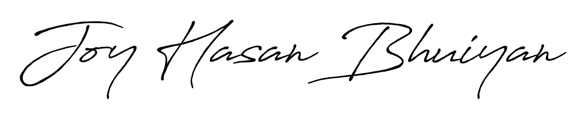 Master the art of signing with Joy Hasan Bhuiyan written in fluent Antro_Vectra_Bolder script. A great template to practice and refine your handwriting. Joy Hasan Bhuiyan signature style 7 images and pictures png