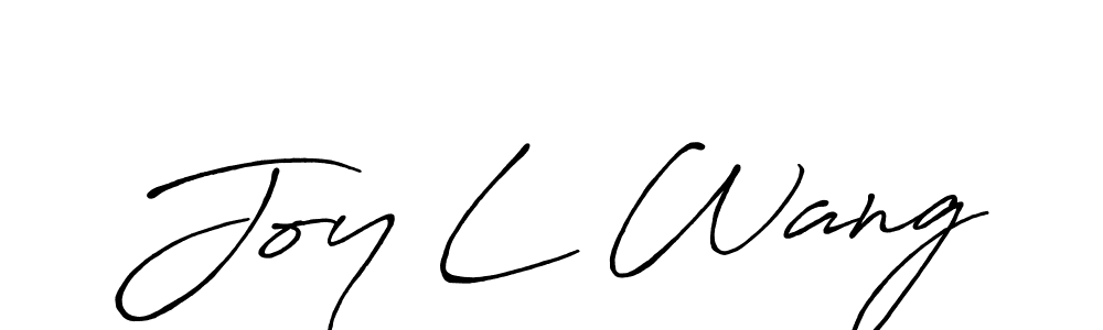 Create a beautiful signature design for name Joy L Wang. With this signature (Antro_Vectra_Bolder) fonts, you can make a handwritten signature for free. Joy L Wang signature style 7 images and pictures png