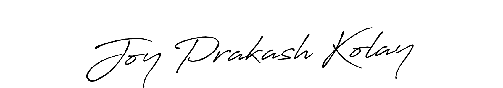 Antro_Vectra_Bolder is a professional signature style that is perfect for those who want to add a touch of class to their signature. It is also a great choice for those who want to make their signature more unique. Get Joy Prakash Kolay name to fancy signature for free. Joy Prakash Kolay signature style 7 images and pictures png