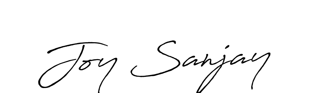 Joy Sanjay stylish signature style. Best Handwritten Sign (Antro_Vectra_Bolder) for my name. Handwritten Signature Collection Ideas for my name Joy Sanjay. Joy Sanjay signature style 7 images and pictures png