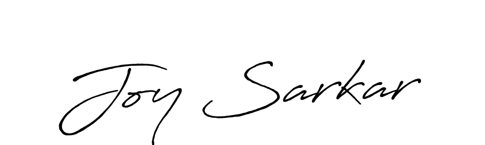 Make a beautiful signature design for name Joy Sarkar. With this signature (Antro_Vectra_Bolder) style, you can create a handwritten signature for free. Joy Sarkar signature style 7 images and pictures png