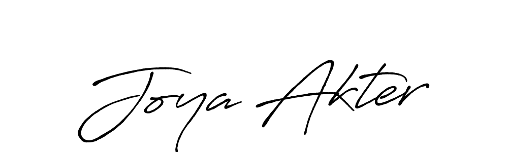 Joya Akter stylish signature style. Best Handwritten Sign (Antro_Vectra_Bolder) for my name. Handwritten Signature Collection Ideas for my name Joya Akter. Joya Akter signature style 7 images and pictures png