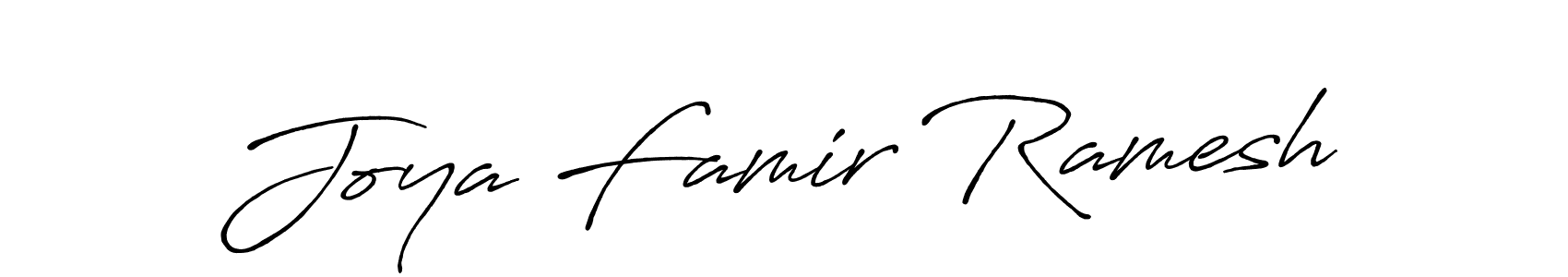 Make a beautiful signature design for name Joya Famir Ramesh. With this signature (Antro_Vectra_Bolder) style, you can create a handwritten signature for free. Joya Famir Ramesh signature style 7 images and pictures png