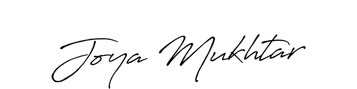 Use a signature maker to create a handwritten signature online. With this signature software, you can design (Antro_Vectra_Bolder) your own signature for name Joya Mukhtar. Joya Mukhtar signature style 7 images and pictures png