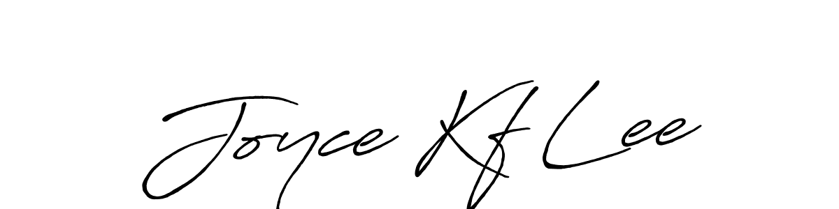 Create a beautiful signature design for name Joyce Kf Lee. With this signature (Antro_Vectra_Bolder) fonts, you can make a handwritten signature for free. Joyce Kf Lee signature style 7 images and pictures png