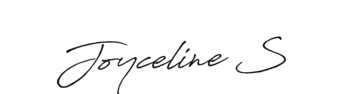 Create a beautiful signature design for name Joyceline S. With this signature (Antro_Vectra_Bolder) fonts, you can make a handwritten signature for free. Joyceline S signature style 7 images and pictures png