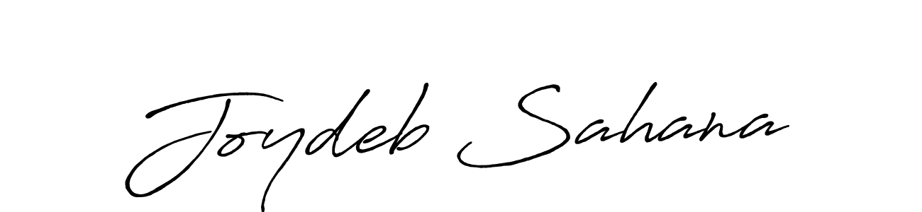 Create a beautiful signature design for name Joydeb Sahana. With this signature (Antro_Vectra_Bolder) fonts, you can make a handwritten signature for free. Joydeb Sahana signature style 7 images and pictures png