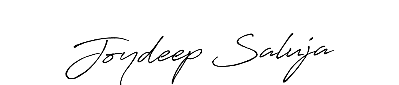How to make Joydeep Saluja name signature. Use Antro_Vectra_Bolder style for creating short signs online. This is the latest handwritten sign. Joydeep Saluja signature style 7 images and pictures png