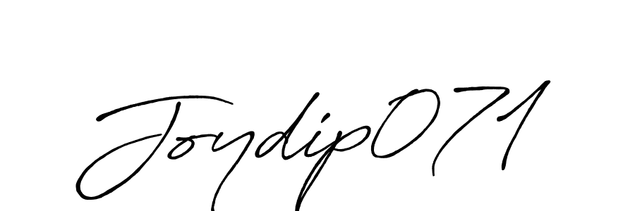 How to make Joydip071 signature? Antro_Vectra_Bolder is a professional autograph style. Create handwritten signature for Joydip071 name. Joydip071 signature style 7 images and pictures png