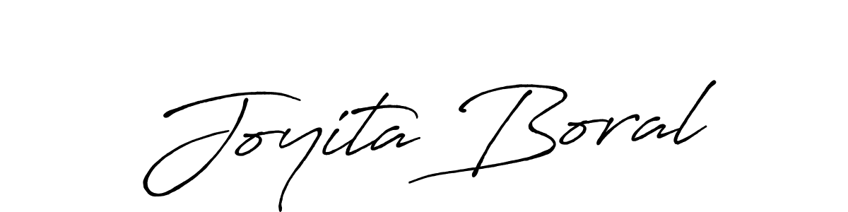 Make a beautiful signature design for name Joyita Boral. With this signature (Antro_Vectra_Bolder) style, you can create a handwritten signature for free. Joyita Boral signature style 7 images and pictures png