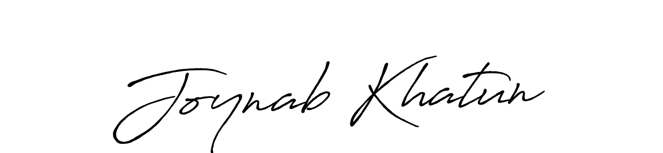 Create a beautiful signature design for name Joynab Khatun. With this signature (Antro_Vectra_Bolder) fonts, you can make a handwritten signature for free. Joynab Khatun signature style 7 images and pictures png