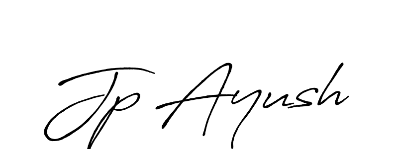 Make a beautiful signature design for name Jp Ayush. With this signature (Antro_Vectra_Bolder) style, you can create a handwritten signature for free. Jp Ayush signature style 7 images and pictures png