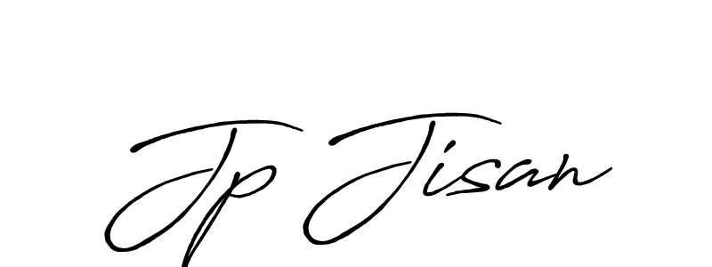 Make a beautiful signature design for name Jp Jisan. With this signature (Antro_Vectra_Bolder) style, you can create a handwritten signature for free. Jp Jisan signature style 7 images and pictures png
