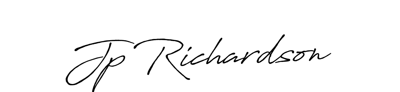 Make a beautiful signature design for name Jp Richardson. Use this online signature maker to create a handwritten signature for free. Jp Richardson signature style 7 images and pictures png