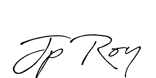 How to make Jp Roy name signature. Use Antro_Vectra_Bolder style for creating short signs online. This is the latest handwritten sign. Jp Roy signature style 7 images and pictures png