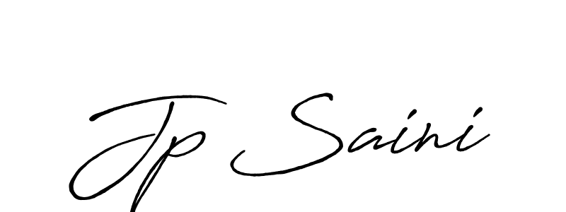 Make a beautiful signature design for name Jp Saini. With this signature (Antro_Vectra_Bolder) style, you can create a handwritten signature for free. Jp Saini signature style 7 images and pictures png