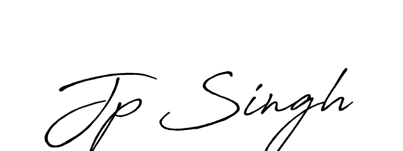 Jp Singh stylish signature style. Best Handwritten Sign (Antro_Vectra_Bolder) for my name. Handwritten Signature Collection Ideas for my name Jp Singh. Jp Singh signature style 7 images and pictures png