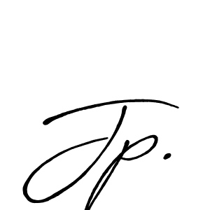 How to make Jp. name signature. Use Antro_Vectra_Bolder style for creating short signs online. This is the latest handwritten sign. Jp. signature style 7 images and pictures png