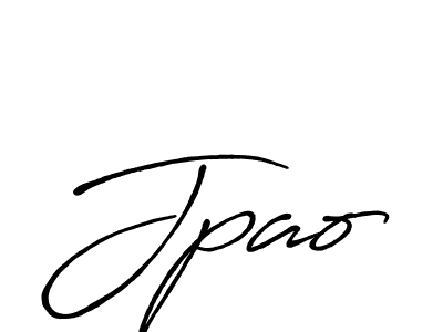 How to make Jpao signature? Antro_Vectra_Bolder is a professional autograph style. Create handwritten signature for Jpao name. Jpao signature style 7 images and pictures png