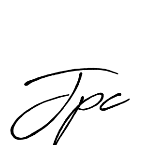 Jpc stylish signature style. Best Handwritten Sign (Antro_Vectra_Bolder) for my name. Handwritten Signature Collection Ideas for my name Jpc. Jpc signature style 7 images and pictures png