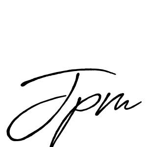 Use a signature maker to create a handwritten signature online. With this signature software, you can design (Antro_Vectra_Bolder) your own signature for name Jpm. Jpm signature style 7 images and pictures png