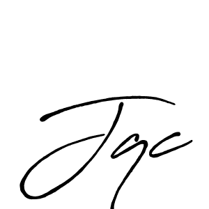 Jqc stylish signature style. Best Handwritten Sign (Antro_Vectra_Bolder) for my name. Handwritten Signature Collection Ideas for my name Jqc. Jqc signature style 7 images and pictures png