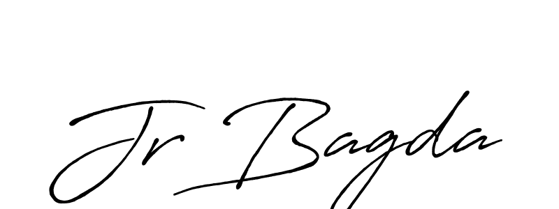 The best way (Antro_Vectra_Bolder) to make a short signature is to pick only two or three words in your name. The name Jr Bagda include a total of six letters. For converting this name. Jr Bagda signature style 7 images and pictures png