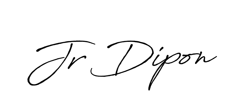How to make Jr Dipon name signature. Use Antro_Vectra_Bolder style for creating short signs online. This is the latest handwritten sign. Jr Dipon signature style 7 images and pictures png
