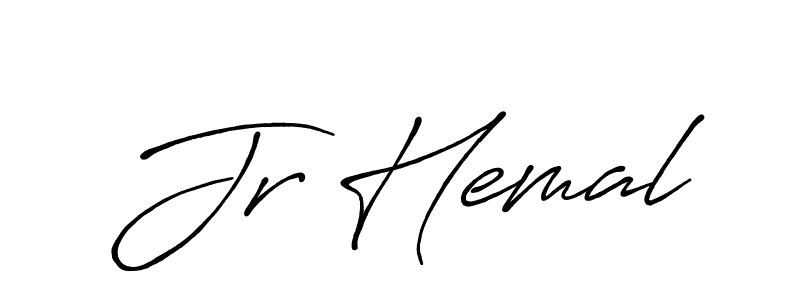 Design your own signature with our free online signature maker. With this signature software, you can create a handwritten (Antro_Vectra_Bolder) signature for name Jr Hemal. Jr Hemal signature style 7 images and pictures png