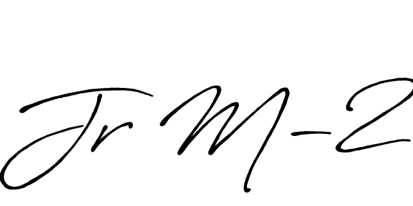 The best way (Antro_Vectra_Bolder) to make a short signature is to pick only two or three words in your name. The name Jr M-2 include a total of six letters. For converting this name. Jr M-2 signature style 7 images and pictures png