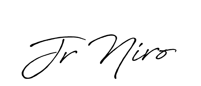 Design your own signature with our free online signature maker. With this signature software, you can create a handwritten (Antro_Vectra_Bolder) signature for name Jr Niro. Jr Niro signature style 7 images and pictures png