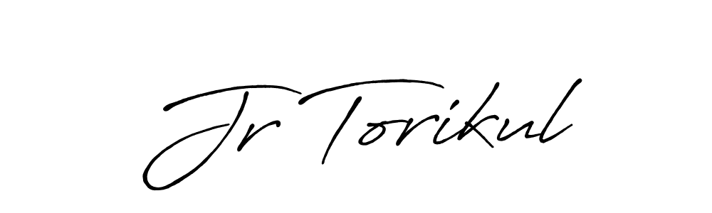 Make a beautiful signature design for name Jr Torikul. With this signature (Antro_Vectra_Bolder) style, you can create a handwritten signature for free. Jr Torikul signature style 7 images and pictures png