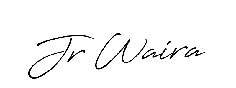 Use a signature maker to create a handwritten signature online. With this signature software, you can design (Antro_Vectra_Bolder) your own signature for name Jr Waira. Jr Waira signature style 7 images and pictures png