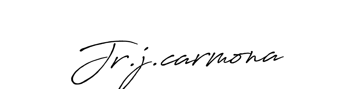 Design your own signature with our free online signature maker. With this signature software, you can create a handwritten (Antro_Vectra_Bolder) signature for name Jr.j.carmona. Jr.j.carmona signature style 7 images and pictures png