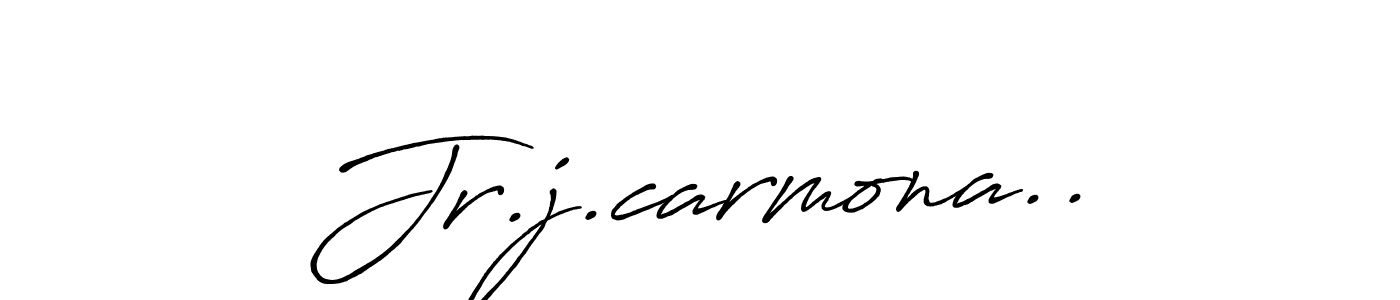 Make a beautiful signature design for name Jr.j.carmona... With this signature (Antro_Vectra_Bolder) style, you can create a handwritten signature for free. Jr.j.carmona.. signature style 7 images and pictures png