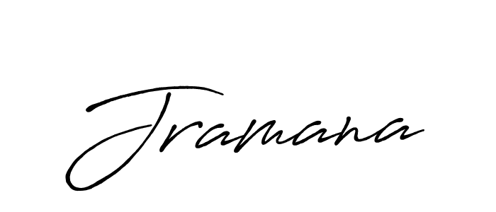 Use a signature maker to create a handwritten signature online. With this signature software, you can design (Antro_Vectra_Bolder) your own signature for name Jramana. Jramana signature style 7 images and pictures png
