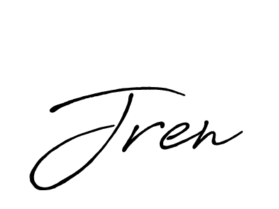 Make a beautiful signature design for name Jren. With this signature (Antro_Vectra_Bolder) style, you can create a handwritten signature for free. Jren signature style 7 images and pictures png