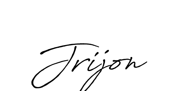 The best way (Antro_Vectra_Bolder) to make a short signature is to pick only two or three words in your name. The name Jrijon include a total of six letters. For converting this name. Jrijon signature style 7 images and pictures png