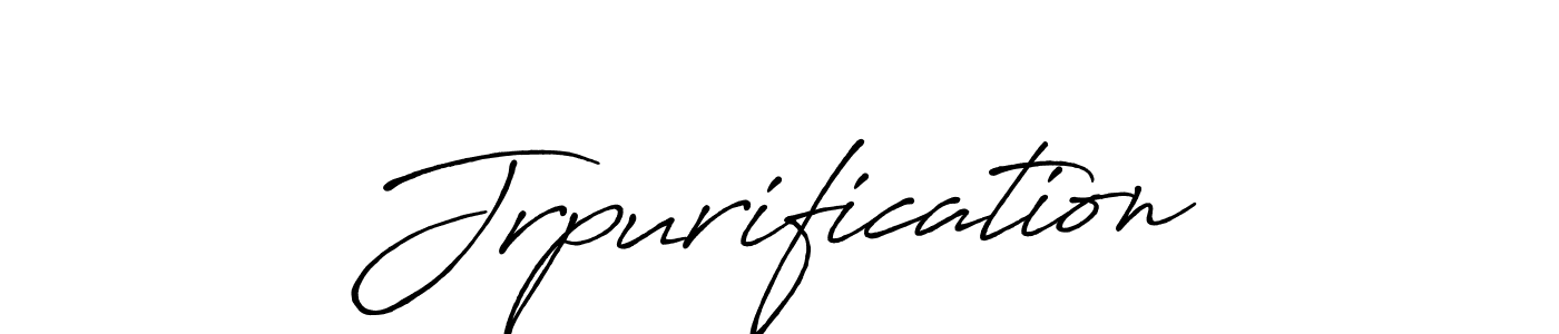 Jrpurification stylish signature style. Best Handwritten Sign (Antro_Vectra_Bolder) for my name. Handwritten Signature Collection Ideas for my name Jrpurification. Jrpurification signature style 7 images and pictures png