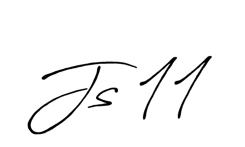 Design your own signature with our free online signature maker. With this signature software, you can create a handwritten (Antro_Vectra_Bolder) signature for name Js 11. Js 11 signature style 7 images and pictures png