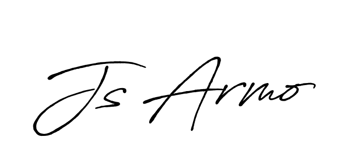 Js Armo stylish signature style. Best Handwritten Sign (Antro_Vectra_Bolder) for my name. Handwritten Signature Collection Ideas for my name Js Armo. Js Armo signature style 7 images and pictures png