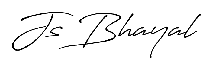 An effortless, minimalist signature concept for Js Bhayal using Antro_Vectra_Bolder design. Clean lines that look great on any document. Js Bhayal signature style 7 images and pictures png