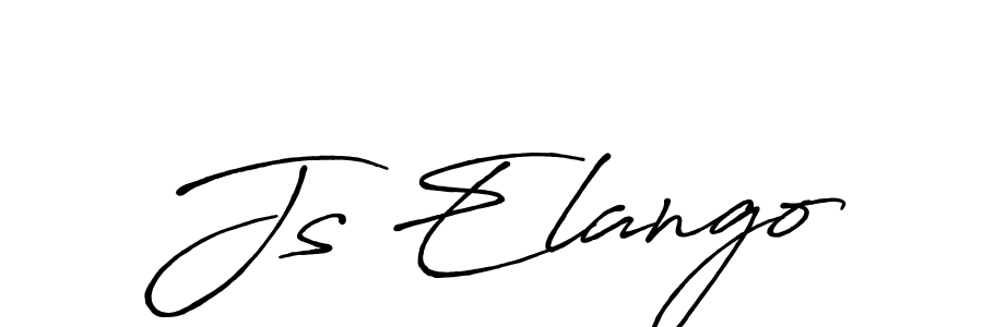 Use a signature maker to create a handwritten signature online. With this signature software, you can design (Antro_Vectra_Bolder) your own signature for name Js Elango. Js Elango signature style 7 images and pictures png