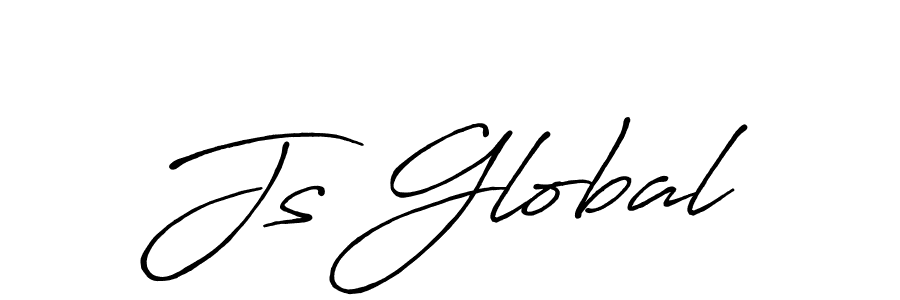 Design your own signature with our free online signature maker. With this signature software, you can create a handwritten (Antro_Vectra_Bolder) signature for name Js Global. Js Global signature style 7 images and pictures png