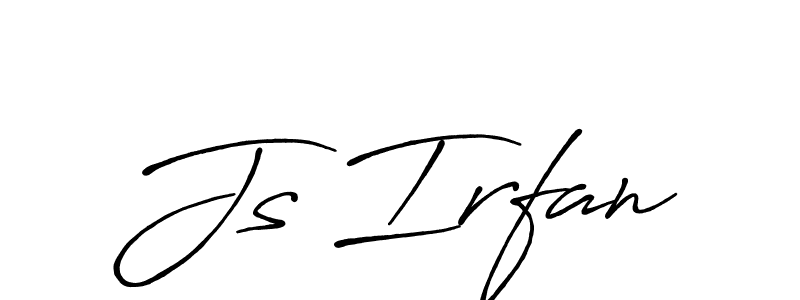 Design your own signature with our free online signature maker. With this signature software, you can create a handwritten (Antro_Vectra_Bolder) signature for name Js Irfan. Js Irfan signature style 7 images and pictures png