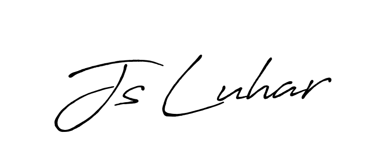 Design your own signature with our free online signature maker. With this signature software, you can create a handwritten (Antro_Vectra_Bolder) signature for name Js Luhar. Js Luhar signature style 7 images and pictures png