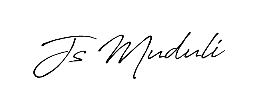 Js Muduli stylish signature style. Best Handwritten Sign (Antro_Vectra_Bolder) for my name. Handwritten Signature Collection Ideas for my name Js Muduli. Js Muduli signature style 7 images and pictures png