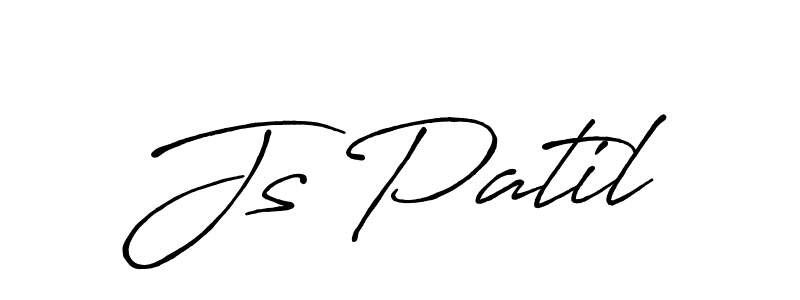 How to make Js Patil signature? Antro_Vectra_Bolder is a professional autograph style. Create handwritten signature for Js Patil name. Js Patil signature style 7 images and pictures png