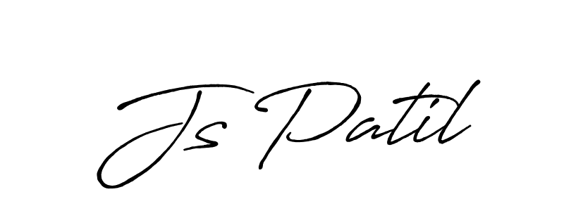 How to make Js Patil name signature. Use Antro_Vectra_Bolder style for creating short signs online. This is the latest handwritten sign. Js Patil signature style 7 images and pictures png